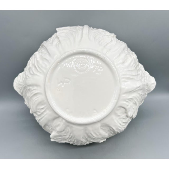 Mid-Century California Pottery White Cabbage Tureen With Underplate and Ladle - Hollywood Regency, Traditional, Grandmillennial For Sale - Image 14 of 16