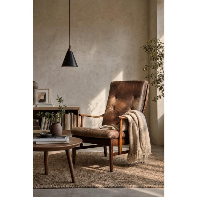 Vintage Danish High Chair in Beech and Brown Leather from Farstrup Møbler, 1970s For Sale - Image 14 of 18