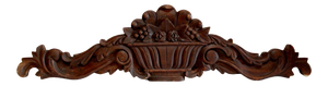 19th Century Mahogany Hand Carved Wood Cornice
