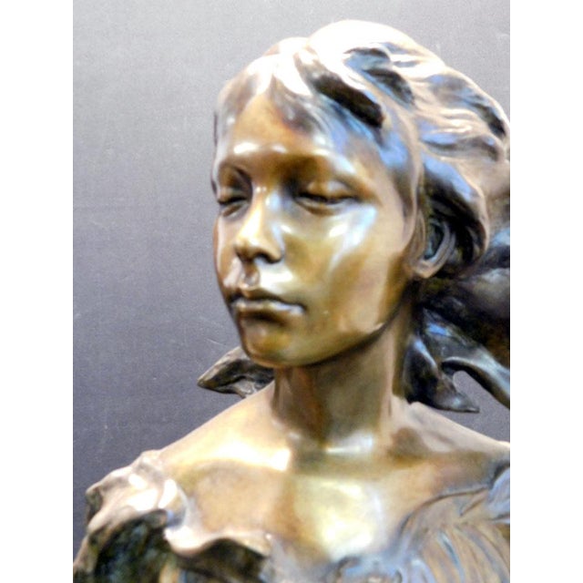 Frederick Hart the Muse Suite "Poetry" Bronze Sculpture With Granite Base For Sale - Image 4 of 10