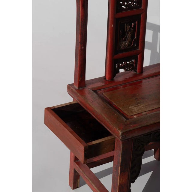 Traditional Qing Style Chair with Hidden Drawer, 1700s For Sale - Image 3 of 9