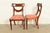 Baker Furniture Style English Regency Carved Mahogany Dining Chairs, Set of Four For Sale - Image 10 of 12