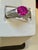 Pink GIA Certified 2 Ct Natural Pink Sapphire & 2 Ct Pave Diamond Ring in Platinum For Sale - Image 8 of 18