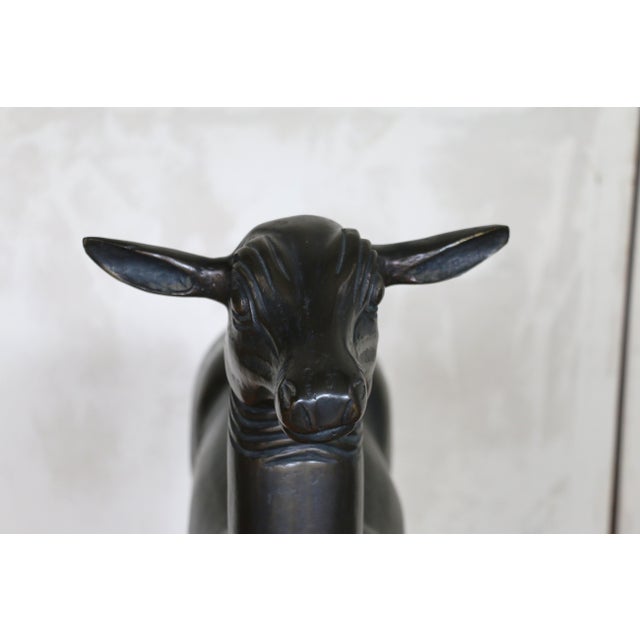 1980s Vintage Deer Figurative Sculpture, Bronze-Finish Fiberglass For Sale In Los Angeles - Image 6 of 18