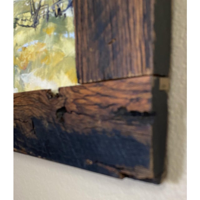 "February Morning" ~ Lorie Batson, Original Oil Painting, a Quiet Rural Landscape With a Rustic Charm and Morning Light on the Old Loafing Shed. For Sale - Image 10 of 11