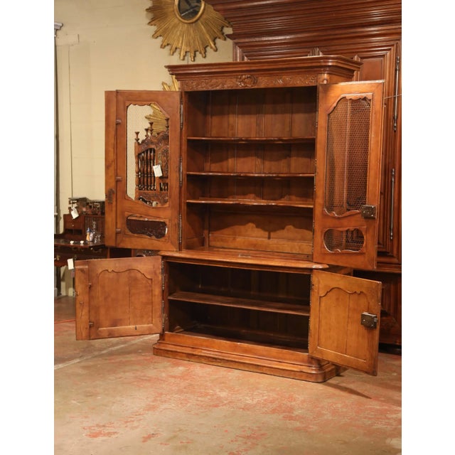 18th Century French Louis XIV Oak Buffet Deux Corps From Normandy For Sale - Image 4 of 13