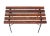 Wood Small Slat Rosewood Bench For Sale - Image 7 of 8