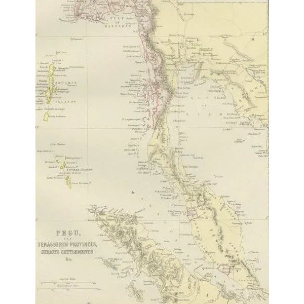 Red The British Rajs India by Blackie and Son, 1882, Set of 2 For Sale - Image 8 of 9