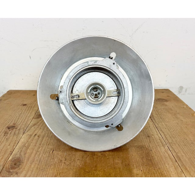 Industrial Aluminium Light with Glass Cover from Elektrosvit, 1970s For Sale - Image 11 of 16