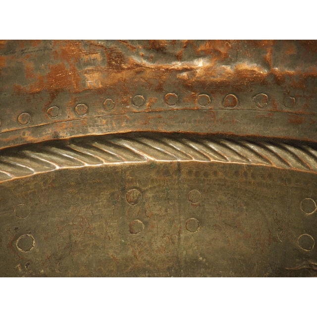 Highly Worked 19th Century Ceremonial Repousse Copper Hotte From France For Sale - Image 10 of 16