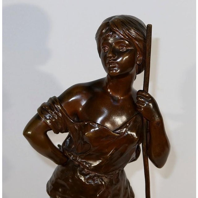 H. Moreau, Jeune Paysanne, Late 1800s, Bronze For Sale - Image 5 of 18