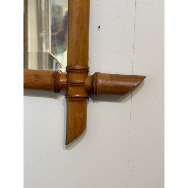 Antique Faux Bamboo Mirror For Sale In Nashville - Image 6 of 8
