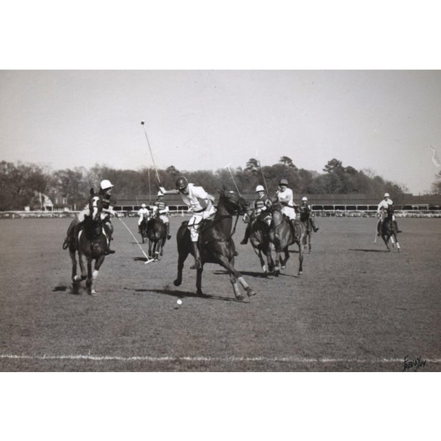 Mid 20th Century Aurora Polo Match at Aiken, Sc, Framed For Sale - Image 4 of 4