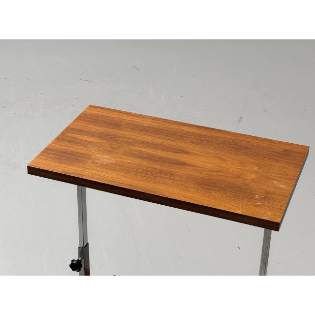 Height-Adjustable Side Table on Casters, 1960s For Sale - Image 10 of 16