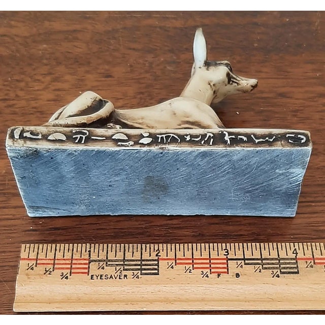 White Vintage Anabis Egyptian Dog God Figurine For Sale - Image 8 of 10