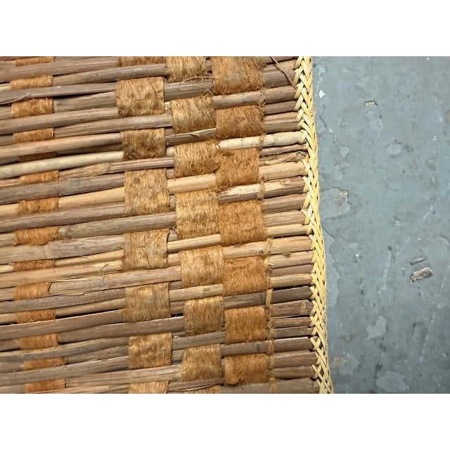Andrianna Shamaris Handwoven and Bamboo Bark Mat For Sale - Image 12 of 18