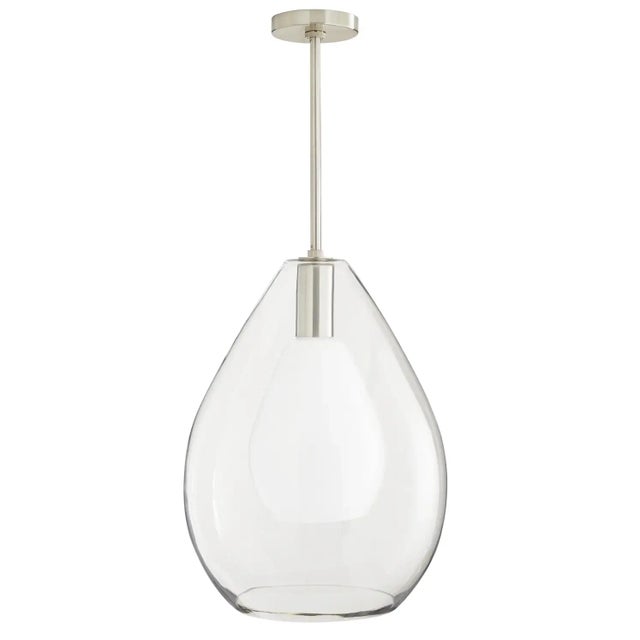 Contemporary Arteriors Brushed Nickel and Glass Nala Pendant For Sale In Atlanta - Image 6 of 6