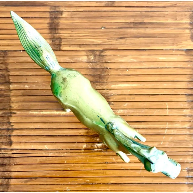 Metal Vintage Boho Brass Running Horse Sculpture For Sale - Image 7 of 7