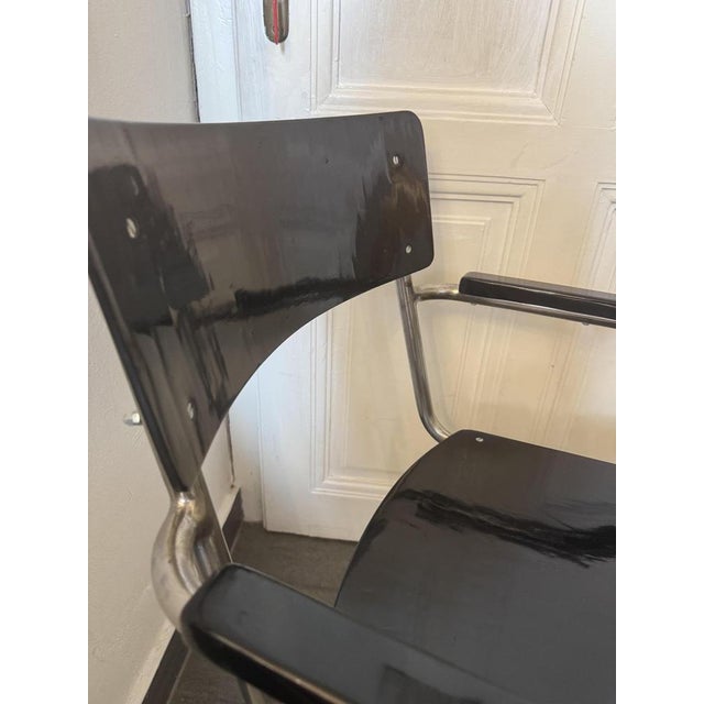 1930s Vintage Bauhaus Cantilever Chair in Chrome-Plated Steel Tubing, 1930s For Sale - Image 5 of 8