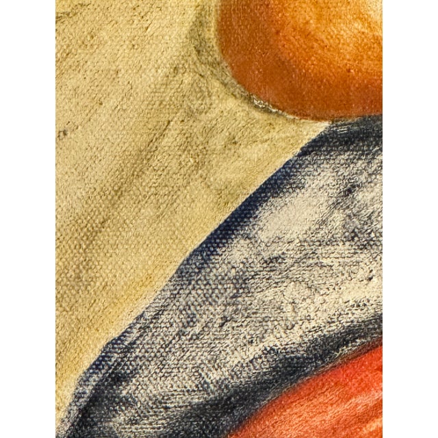 1960s Mid Century Modern Oil on Canvas Still Life, Signed For Sale - Image 4 of 6