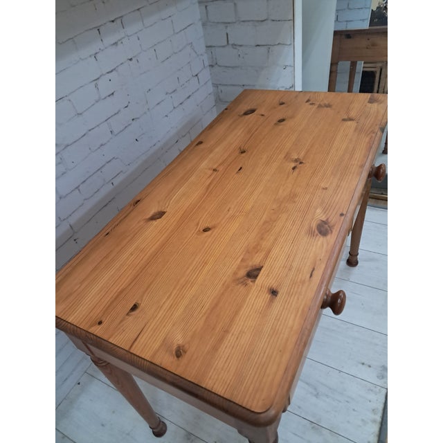 Vintage Pine Hall Console Table, 1980 For Sale - Image 15 of 18