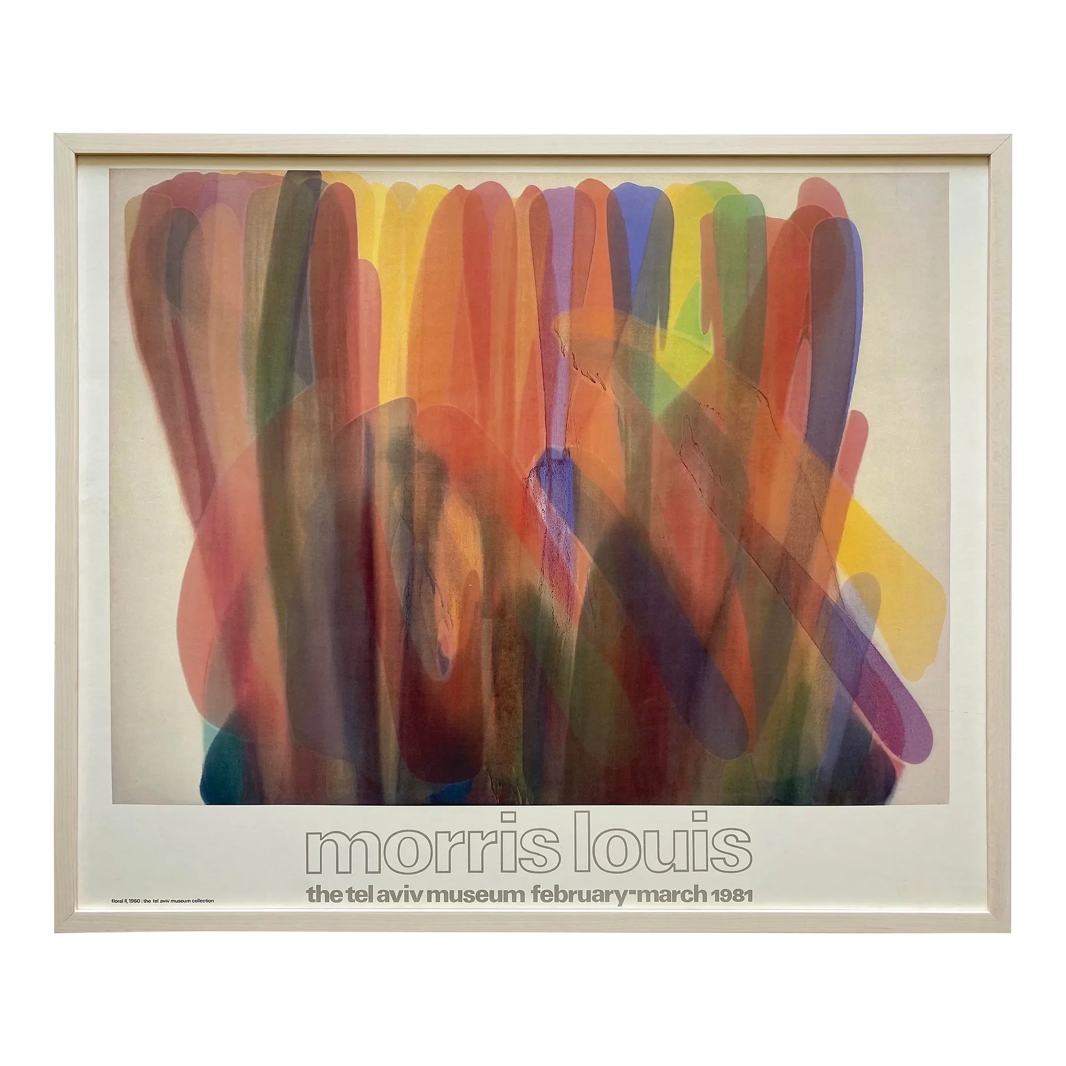 Morris Louis Vintage 1981 Lithograph Print Mid Century Modernist