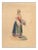 Woman in Typical Costumes - Watercolor by M. De Vito - 1820 ca. 1820 c.a. For Sale