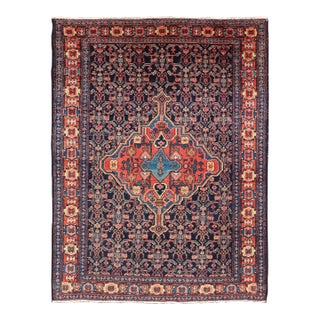 Antique Persian Senneh Rug With Unique Medallion and All-Over Design 3'6 X 4'10 For Sale