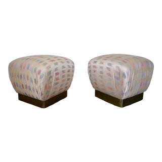 Hollywood Regency Ottoman Poufs - a Pair For Sale