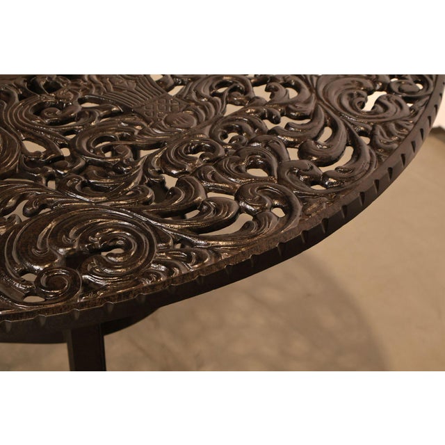 Castelle Cast Aluminum Outdoor Dining Table With Six Chairs Patio Set For Sale In Philadelphia - Image 6 of 18