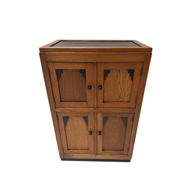 Black Art Deco Amsterdamse School Cabinet with Four Doors, 1930s For Sale - Image 8 of 11