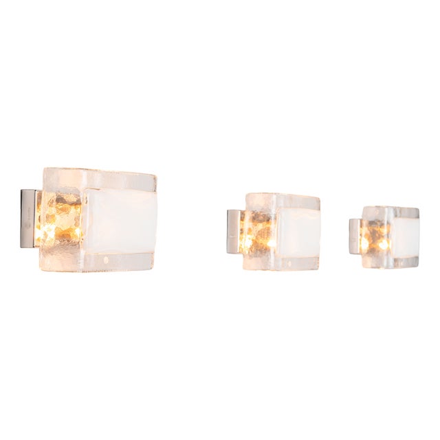 Wall Lamps in Murano Glass from La Murrina, 1980s, Set of 3 For Sale