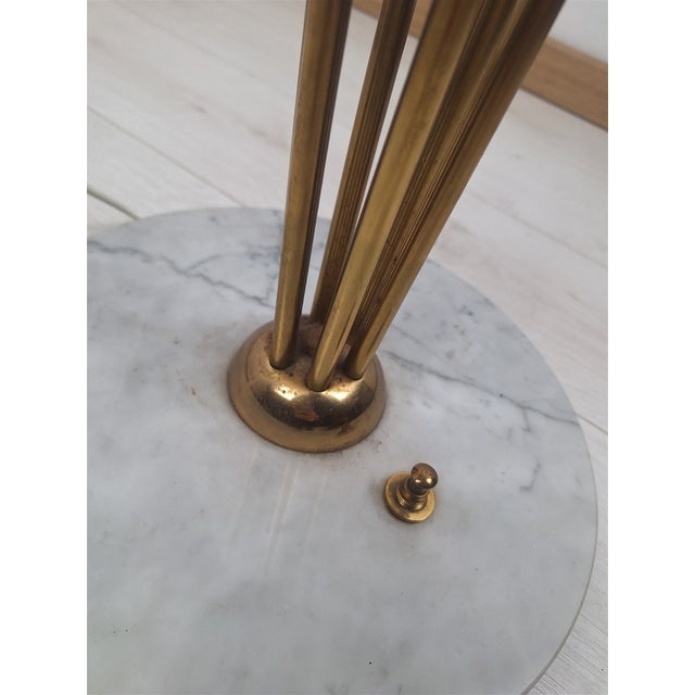 Alberello Floor Lamp in Brass, Opal Glass Spheres, and Stilnovo Marble, 1950s For Sale - Image 11 of 13