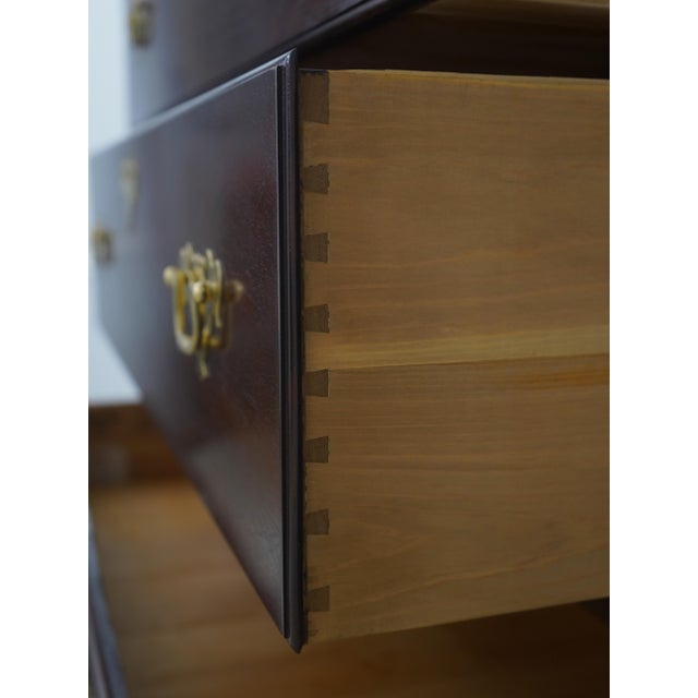 1990s 1990s Baker Colonial Williamsburg Collection Chippendale Mahogany Highboy For Sale - Image 5 of 17