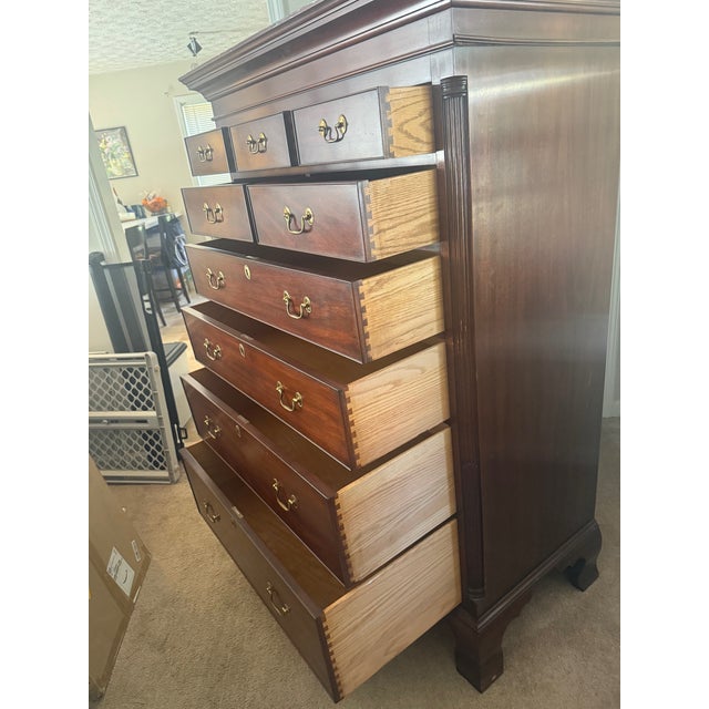 Henkel Harris Henkel Harris Mahogany 175/29 High Chest For Sale - Image 4 of 10
