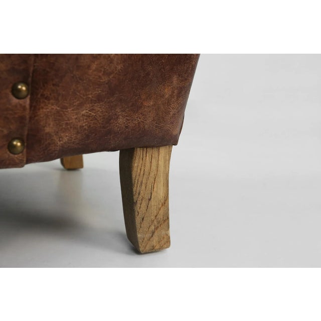 Textile Art Deco Armchair in Leatherette For Sale - Image 7 of 10