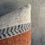 Grey with beige, rust and black stripes. Insert Included. Size: 25" x 25" 49% Wo - 27% Li - 19% Vi - 5% Pa washed finish...