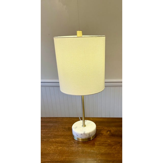 Contemporary Marble Base Stick Lamp For Sale - Image 3 of 12