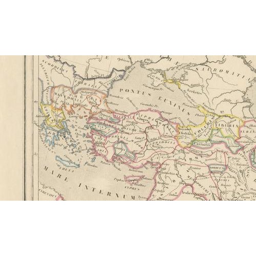 Empire Dalexandre Map of Alexander the Greats Empire, 1850 For Sale - Image 4 of 10