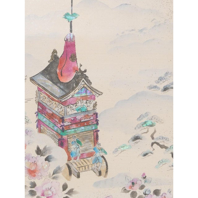 Japanese Ceremonial Silk Wall Tapestry by Renaras For Sale - Image 4 of 4