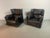 Mid-Century Modern Viola dAmore Lounge Chairs in Dolphin Grey Leather with Hocker by Piero De Martini from Cassina, Italy, 1970s, Set of 2 For Sale - Image 3 of 18