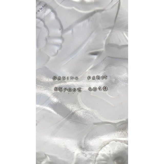 French Art Deco Pendant Chandelier Signed by Sabino For Sale In New York - Image 6 of 7