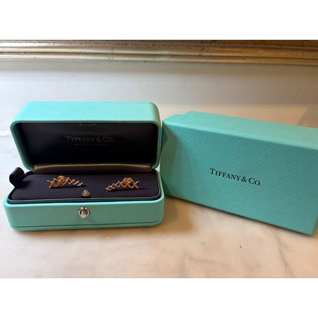 Gold Tiffany & Co. 18ct Rose Gold Paloma Picasso Graffiti Earrings 5g, A Pair For Sale - Image 8 of 10