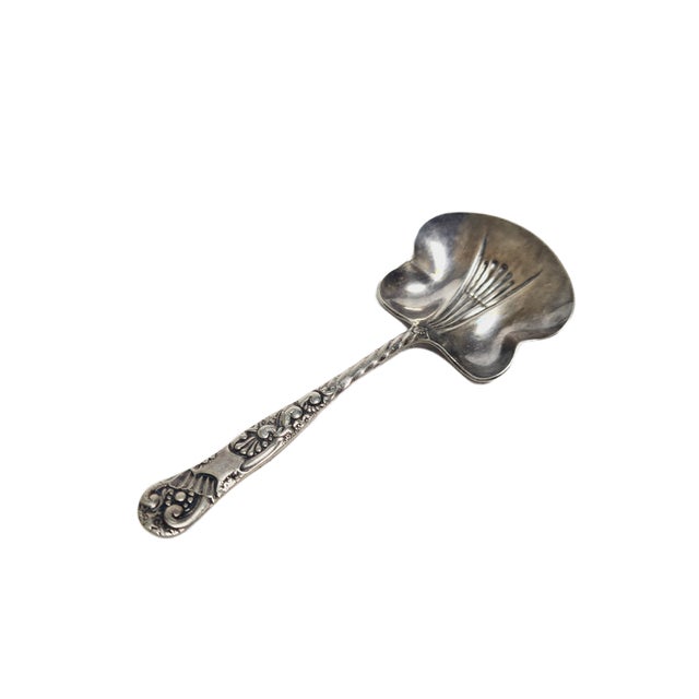 Art Nouveau Style Sugar Bowl Spoon, 1920s, in Very Good conditions. Designed 1920 to 1949