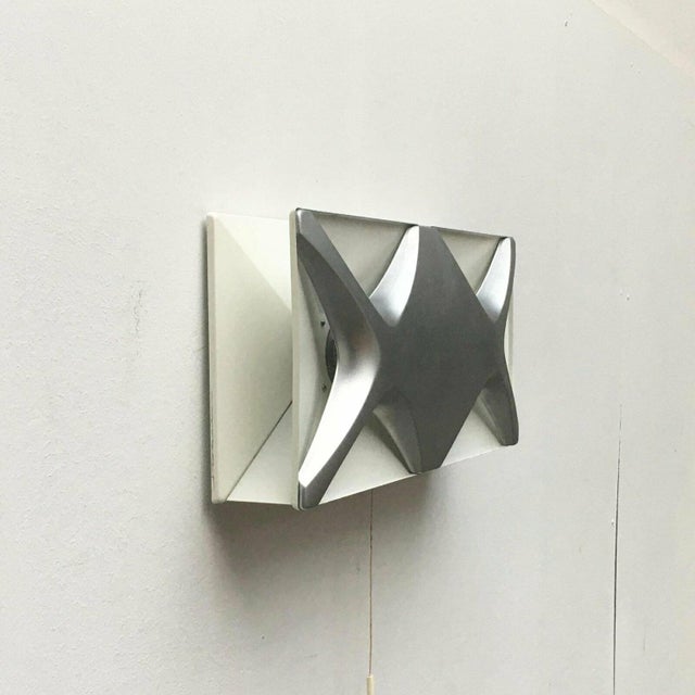 Mid-Century Space Age Cross Oyster Style Wall Lamp by Klaus Link for Heinz Neuhaus Leuchten, Germany, 1960s, Set of 2 For Sale - Image 15 of 18
