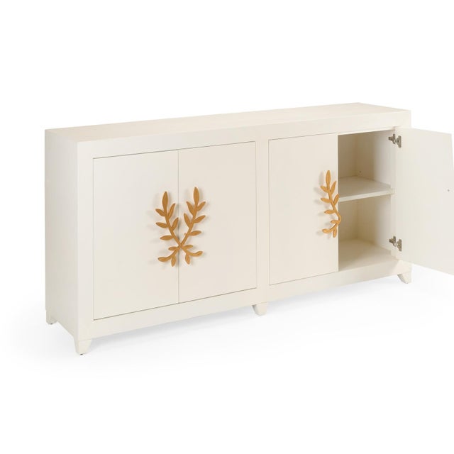 Transitional Longleaf Cabinet - White For Sale - Image 3 of 5