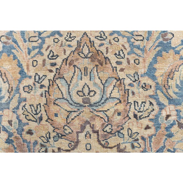 Textile Antique Persian Meshad Handmade Wool Rug For Sale - Image 7 of 9