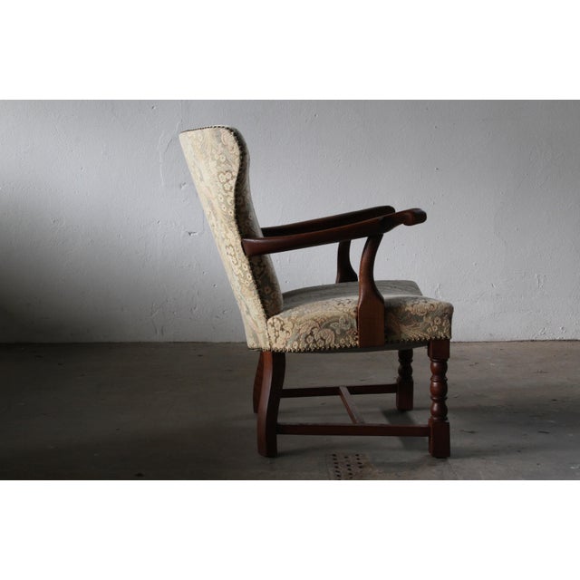 Vintage Danish Art Deco Armchairs in Oak, 1940s, Set of 2 For Sale - Image 6 of 18