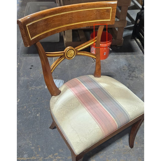 1940s Vintage Baker Furniture Regency Klismos Style Dining Chairs - Set of 6 For Sale - Image 12 of 12