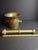Antique Judaica Brass Mortar and Pestle Set Heavy 7.5lb Heavy Cast Found J. Greenstein Provenance For Sale - Image 4 of 18